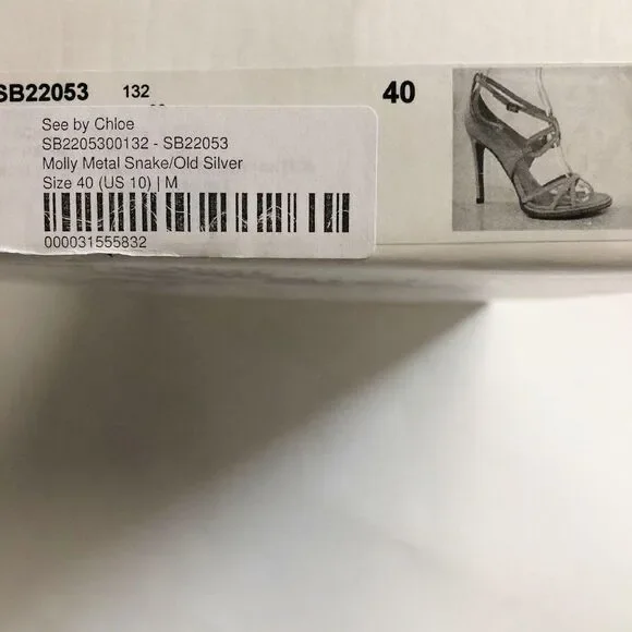 See By Chloe Snake Print High Heel Strappy Sandals - Picture 7 of 9